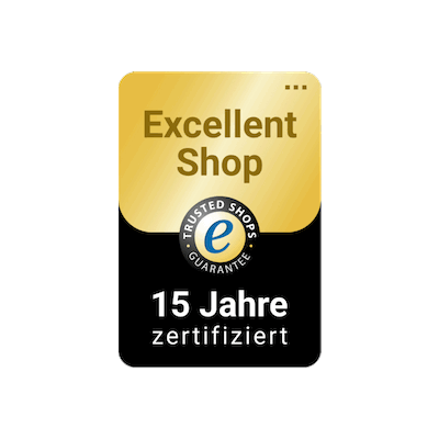 Excellent Shop Award, Abzeichen, Zertifizierung, ausgezeichneter Shop, 15 Jahre, Garantie