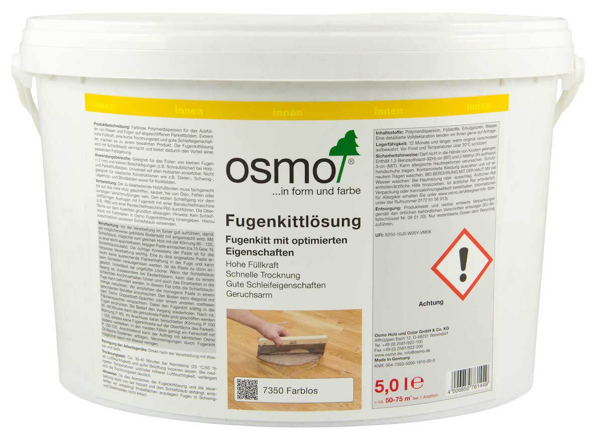 7350 OSMO Fugenkittlösung farblos 5 Liter 7350 OSMO Fugenkittlösung farblos 5 Liter